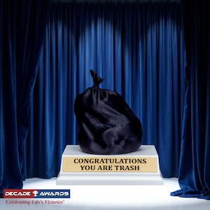 Engraved Trash Bag Last Place Trophy with Free Custom Engraving: Funny Gag Gift - 4.5 Inch image 4