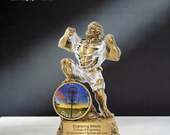 Engraved Monster Disc Golf Trophy | Personalized DG Beast Award | 6.75 Inches Tall
