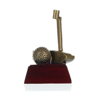 Golf Trophy, Putter | Engraved Golf Putting Award - 4 Inch Tall