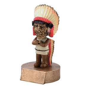 Indian Bobblehead Mascot Trophy | Engraved Mascot Bobble Head Award (BHC-660) - by DECADE AWARDS