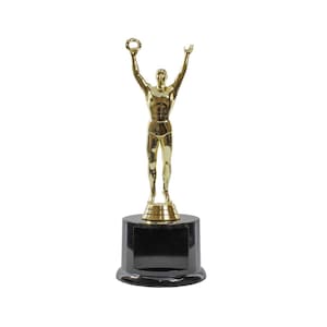 Male Achievement Trophy - 9.625 Inch Tall  | Engraved Champion Award