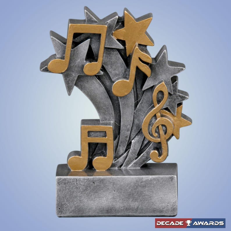 Music Trophy, Star Blast | Engraved Music Award - 4.75 Inch Tall - Etsy