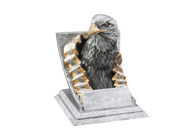 Eagle School Mascot Trophy Silver Gold Eagles Award By Decade Awards