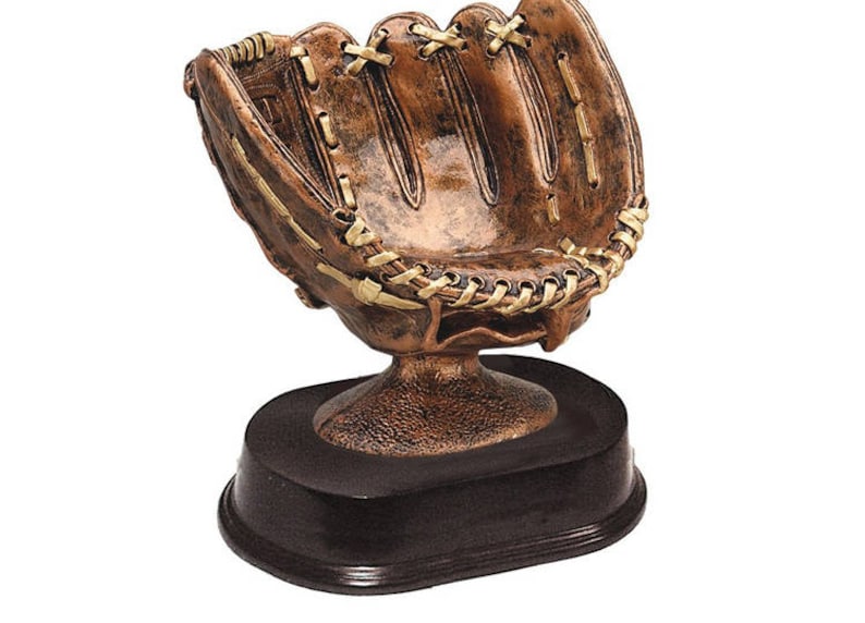 Baseball Bronze Glove Ball Holder Trophy RX680AB by DECADE Etsy