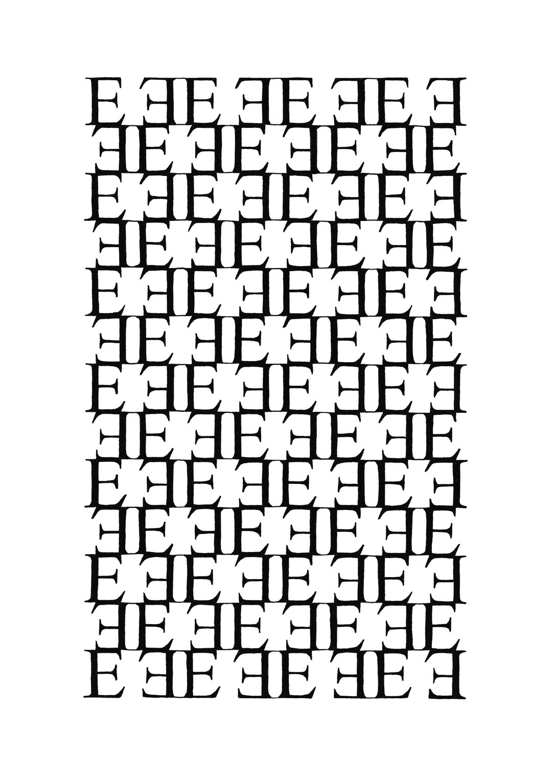 Letter E Patterns Alphabet Series A3 Print B2 Poster Etsy