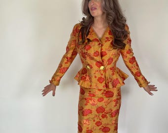 Vintage 60s Neiman Marcus French Skirt Set - Fits Size XXS-XS
