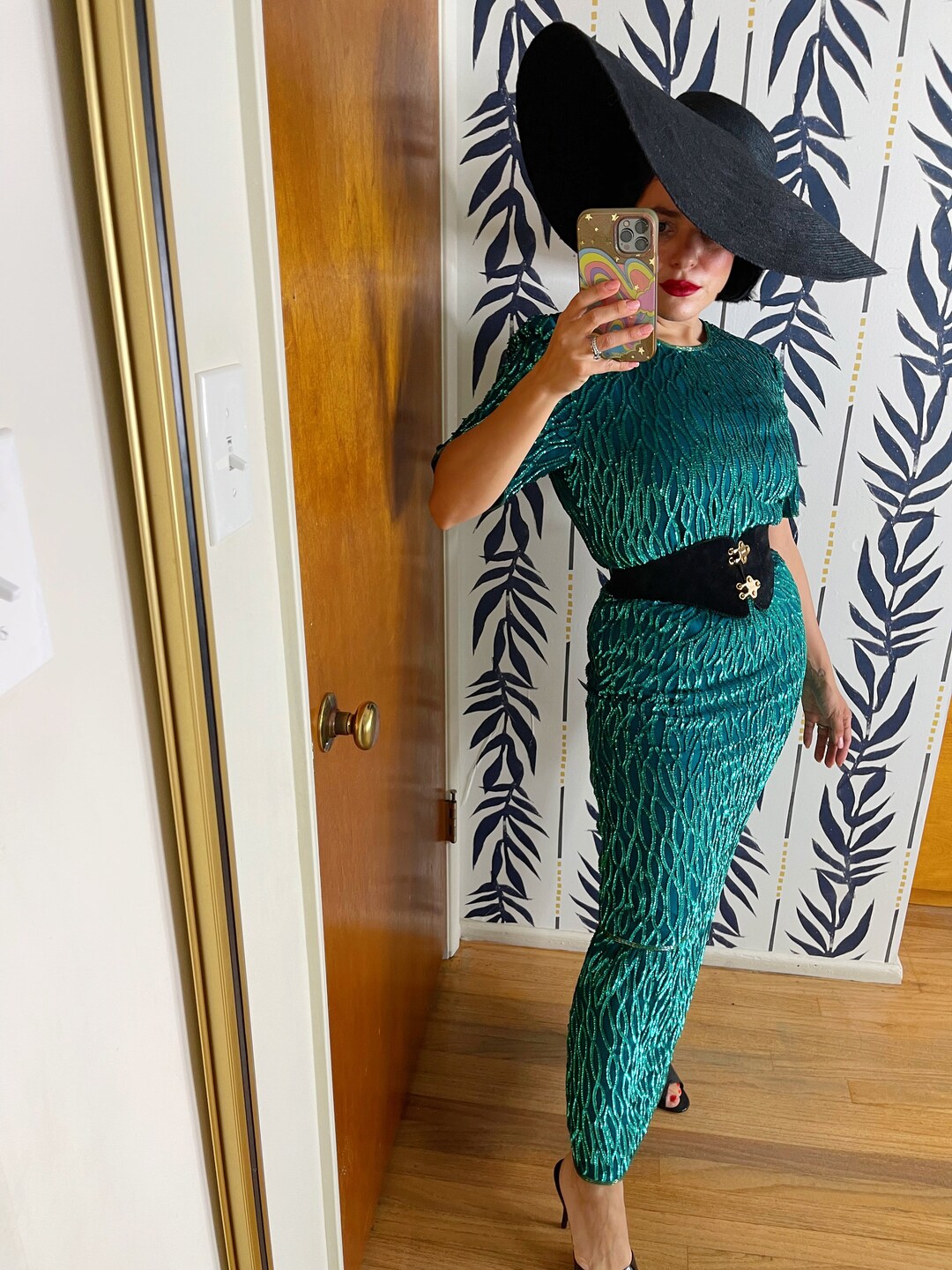 Vintage 60s Emerald Green Sequin Dress, Fitted Silhouette (S-M) - Etsy