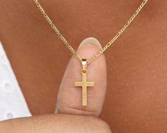 Fingerprint Necklace with Dainty Cross Charm - Customizable Memorial Jewelry - Christmas Gifts