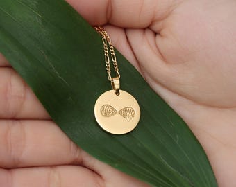 Hidden Fingerprint Memorial Necklace, Personalized Keepsake with Symbol Options