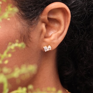 Toi et Moi Gemstone Earrings By KyUc Studio | Gemstone Jewelry | Birthstone Earrings| Gift For Her | Bridesmaids - Wedding- Christmas Gifts