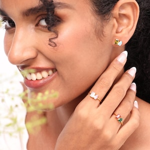 Toi et Moi Birthstone Earrings: Sterling Silver Gemstone Jewelry