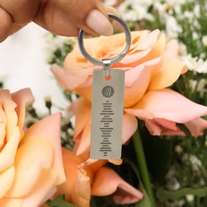 Spotify Song Keychain: Custom Music Code - Stainless Steel