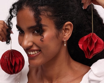 Huggie Hoop Earrings: Dainty Sterling Silver - Birthstone Charm