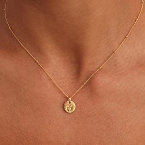 Mini Circle Charm Footprint Necklace - Baby Handprint Necklaces - Mother's Day - Christmas Gifts image 8