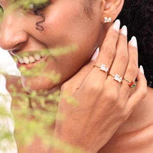 Toi et Moi Birthstone Earrings: Sterling Silver Gemstone Jewelry