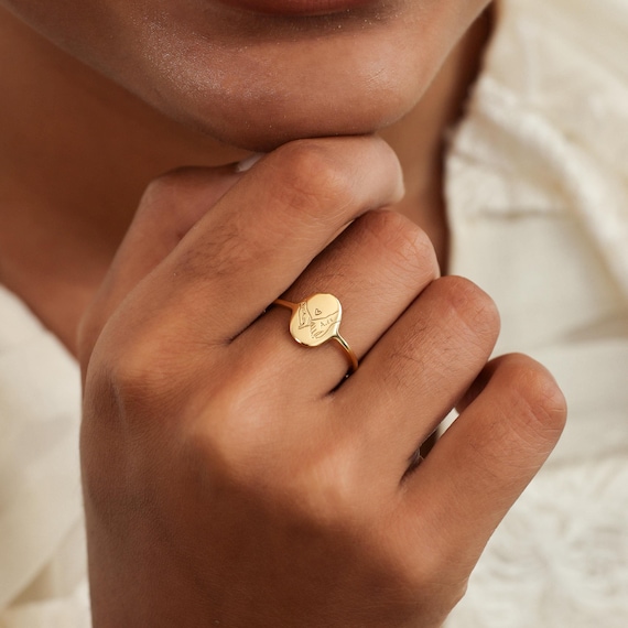 Pinky Promise Ring by Kyuc Studio Name Ring Custom Dainty