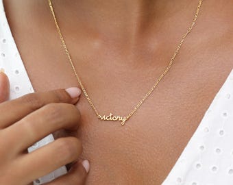 Personalized Script Name Necklace | Custom Dainty Names Jewelry by KyUc Studio