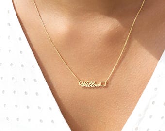 Personalized Cat Name Necklace | Custom Cats Lover Gift | Minimalist Pet Jewelry