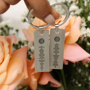 Personalized Spotify Song Keychain: Stainless Steel and Leather