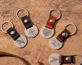 Personalized Leather Keychain| Custom Leather Keychain | Wedding Giveaway| BFF Gift Idea| Gift for Him | Gift For Dad | Mother's Day Gifts