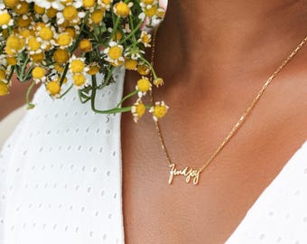 Personalized Handwriting Necklace | Turn Real Handwritings Into Jewelry | Memorial Jewelries | Meaningful Keepsake Gift