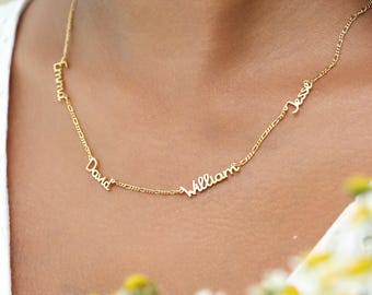 Custom Family Name Necklace | Multiple Names Necklaces | Personalized Mother's Gift
