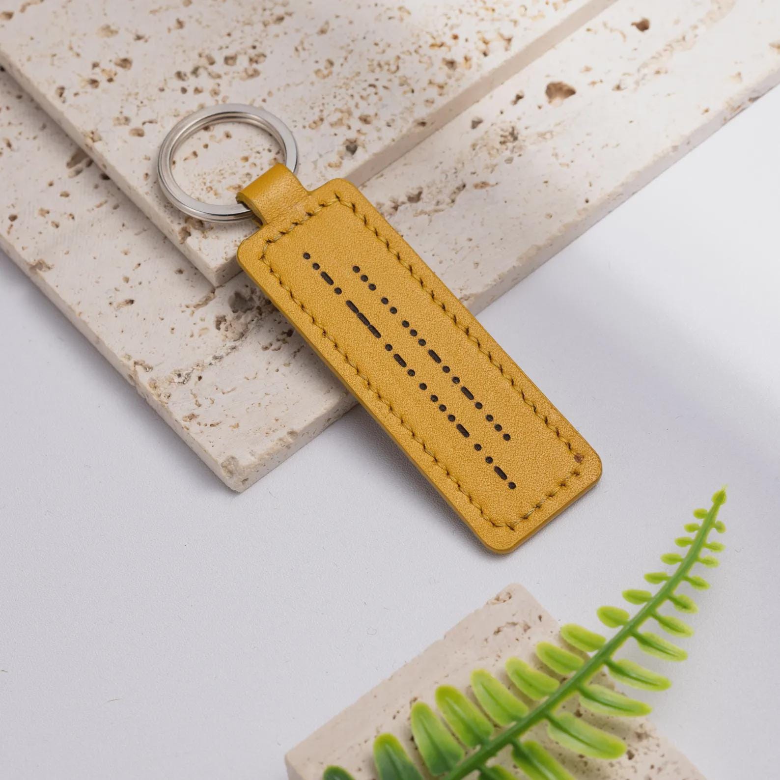 Morse Code Leather Keychain - Hidden Message Keychains - Christmas ...
