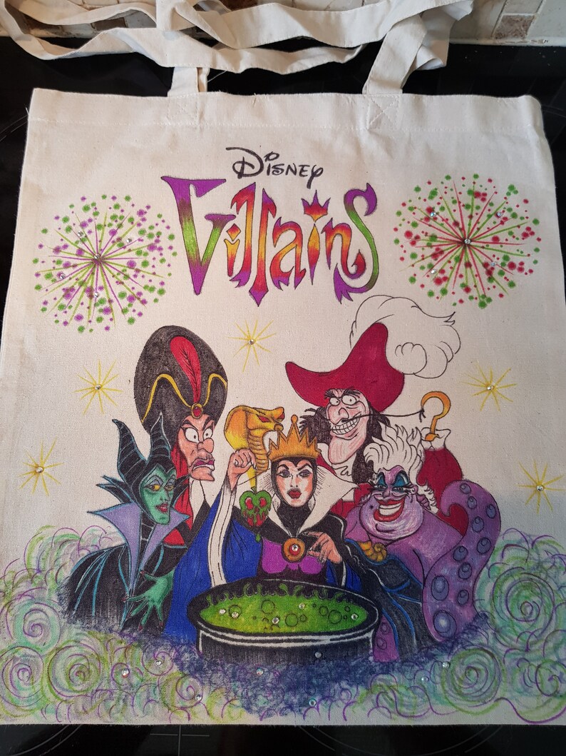 disney villains tote bag