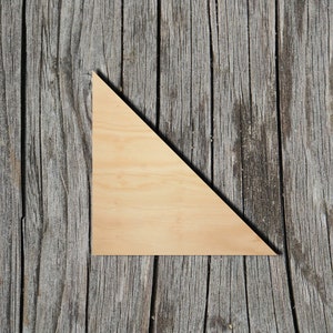 Triangle Shape -  Laser Cut Unfinished Wood Cutout Shapes - Always check sizes and measure