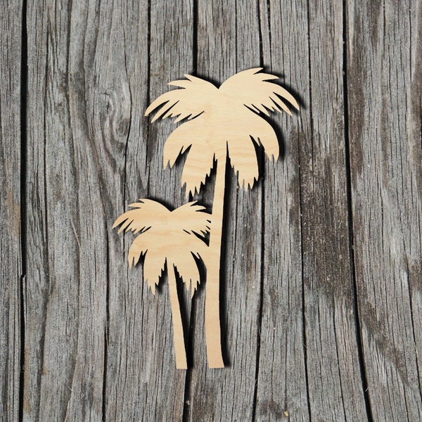 Palm Tree Shape -  Laser Cut Unfinished Wood Cutout Shapes - Always check sizes and measure