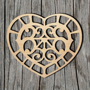 Laser Cut Wooden Heart Shape Decorative Frame Free Ve