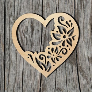 Heart - Multiple Sizes - Laser Cut Unfinished Wood Cutout Shapes
