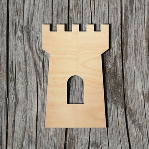 Castle Shape - Laser Cut Unfinished Wood Cutout Shapes - Always check sizes and measure