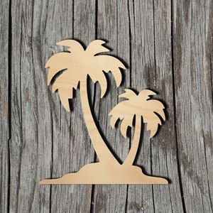 Palm Tree Shape -  Laser Cut Unfinished Wood Cutout Shapes - Always check sizes and measure