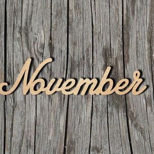November Wood Sign - Laser Cut Unfinished Wood Cutout Shapes - Always ...