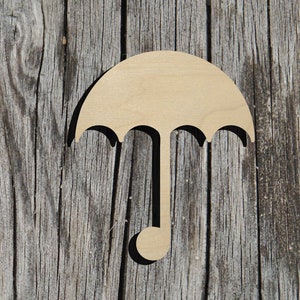 Umbrella Shape -  Laser Cut Unfinished Wood Cutout Shapes - Always check sizes and measure