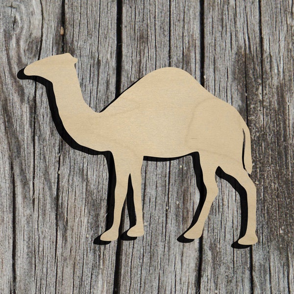 Camel - Wildlife -  Laser Cut Unfinished Wood Cutout Shapes - Always check sizes and measure