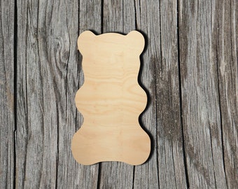 Gummy Bear Shape -  Laser Cut Unfinished Wood Cutout Shapes - Always check sizes and measure