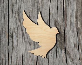 Dove -  Laser Cut Unfinished Wood Cutout Shapes - Always check sizes and measure