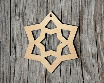 Christmas Ornament -  Laser Cut Unfinished Wood Cutout Shapes - Always check sizes and measure