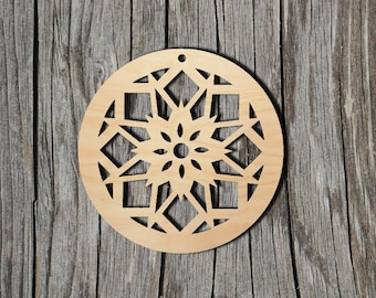 Christmas Ornament -  Laser Cut Unfinished Wood Cutout Shapes - Always check sizes and measure