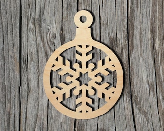 Christmas Ornament -  Laser Cut Unfinished Wood Cutout Shapes - Always check sizes and measure