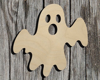 Ghost - Halloween -  Laser Cut Unfinished Wood Cutout Shapes - Always check sizes and measure