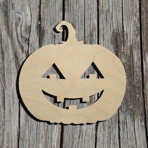 Pumpkin - Halloween -  Laser Cut Unfinished Wood Cutout Shapes - Always check sizes and measure