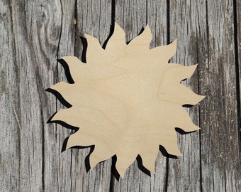 Sun -  Laser Cut Unfinished Wood Cutout Shapes - Always check sizes and measure