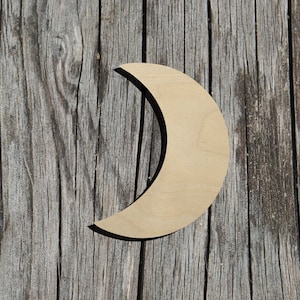 Moon -  Laser Cut Unfinished Wood Cutout Shapes - Always check sizes and measure