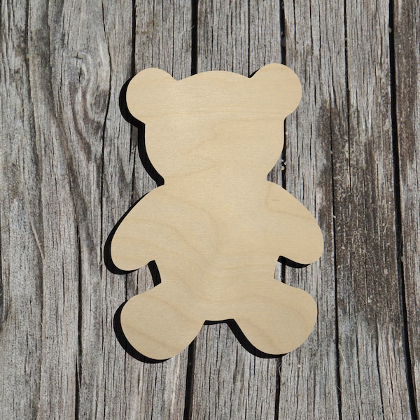 Wooden Teddy Bear Etsy