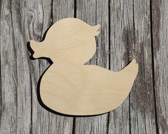 Rubber Duck -  Laser Cut Unfinished Wood Cutout Shapes - Always check sizes and measure