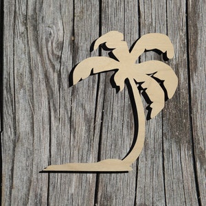 Palm Tree Shape -  Laser Cut Unfinished Wood Cutout Shapes - Always check sizes and measure