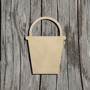 Beach Bucket - Laser Cut Out Unfinished Wood Craft Shape BCH1 Beach Bucket - Laser Cut Out Unfinished Wood Craft Shape BCH1